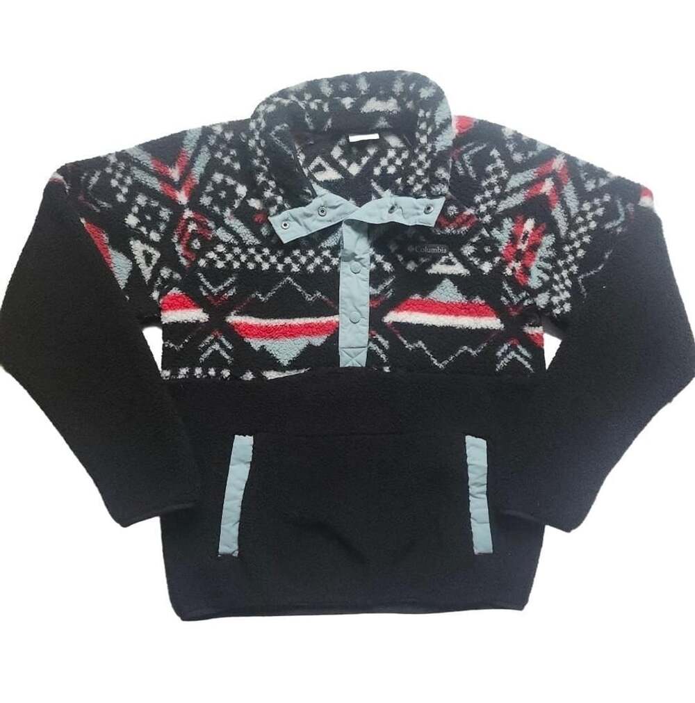 Columbia West Bend Sherpa Fleece 1/4 Zip Pullover Size M Aztec